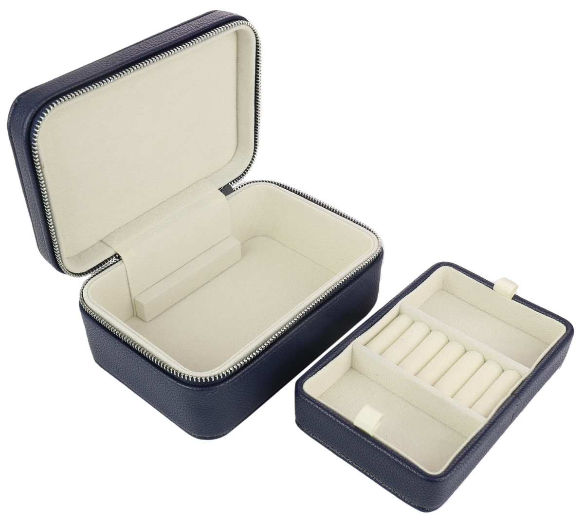 Evolve Navy Travel Jewellery Box L15cm