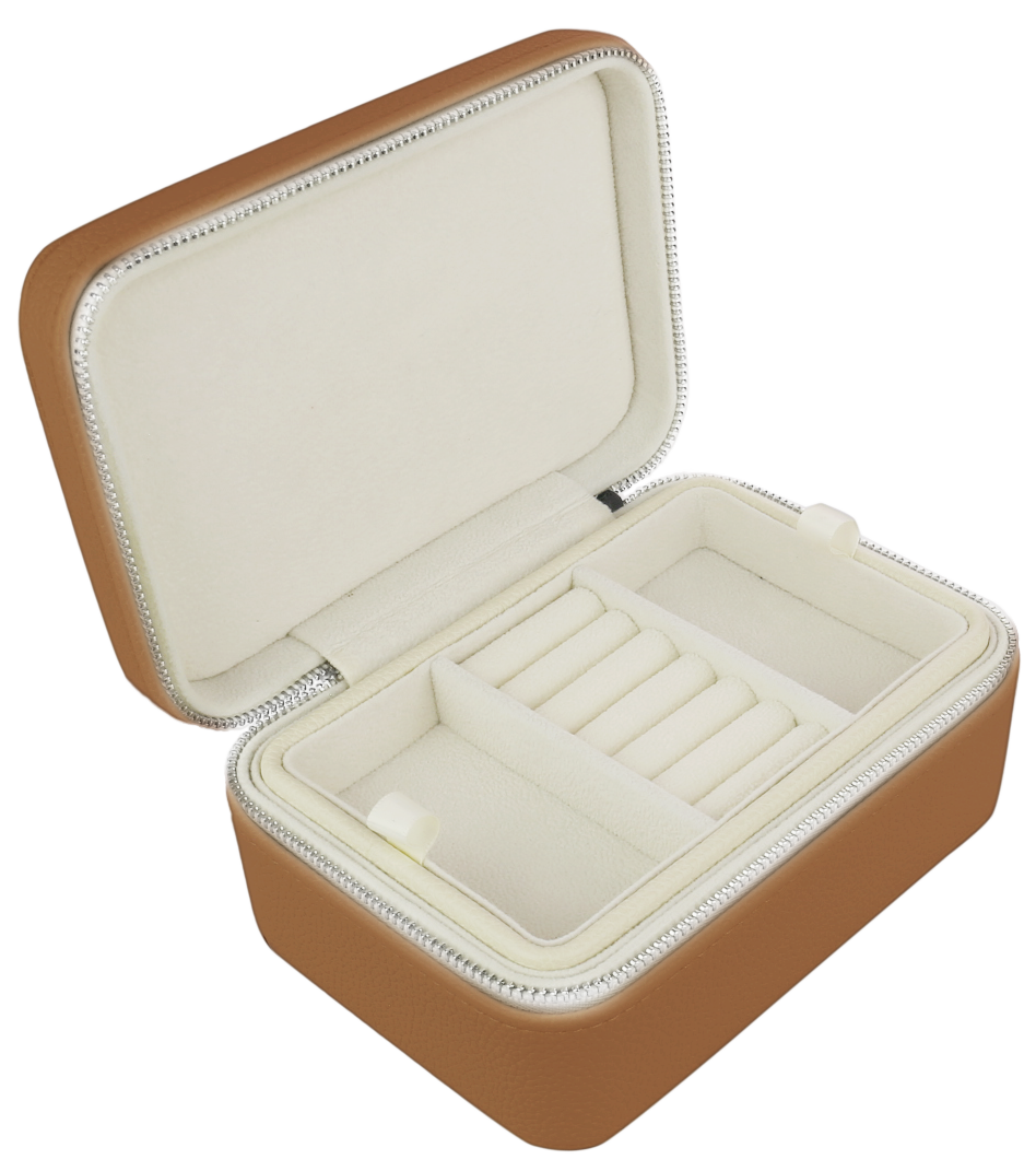 Evolve Tan Travel Jewellery Box L15cm