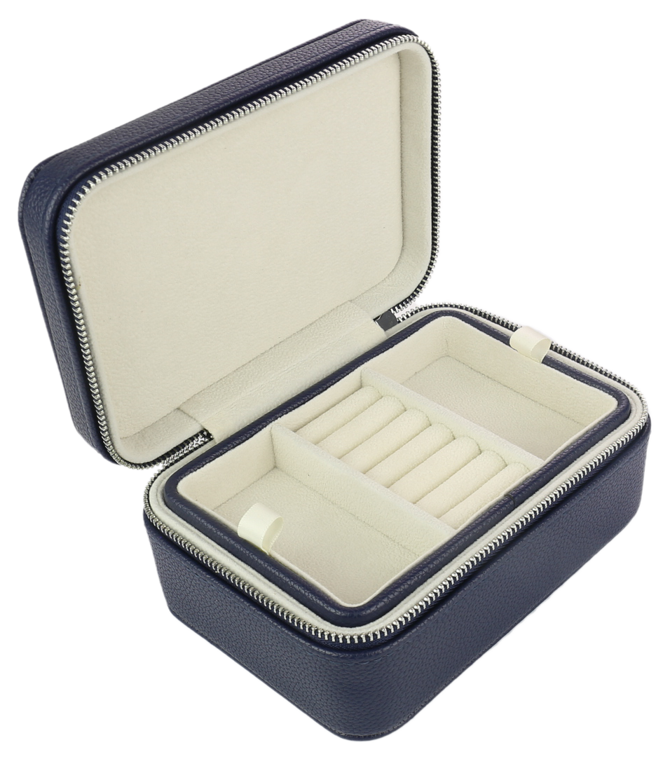 Evolve Navy Travel Jewellery Box L15cm