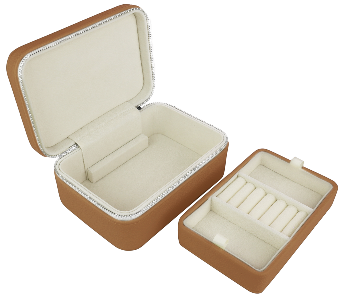 Evolve Tan Travel Jewellery Box L15cm