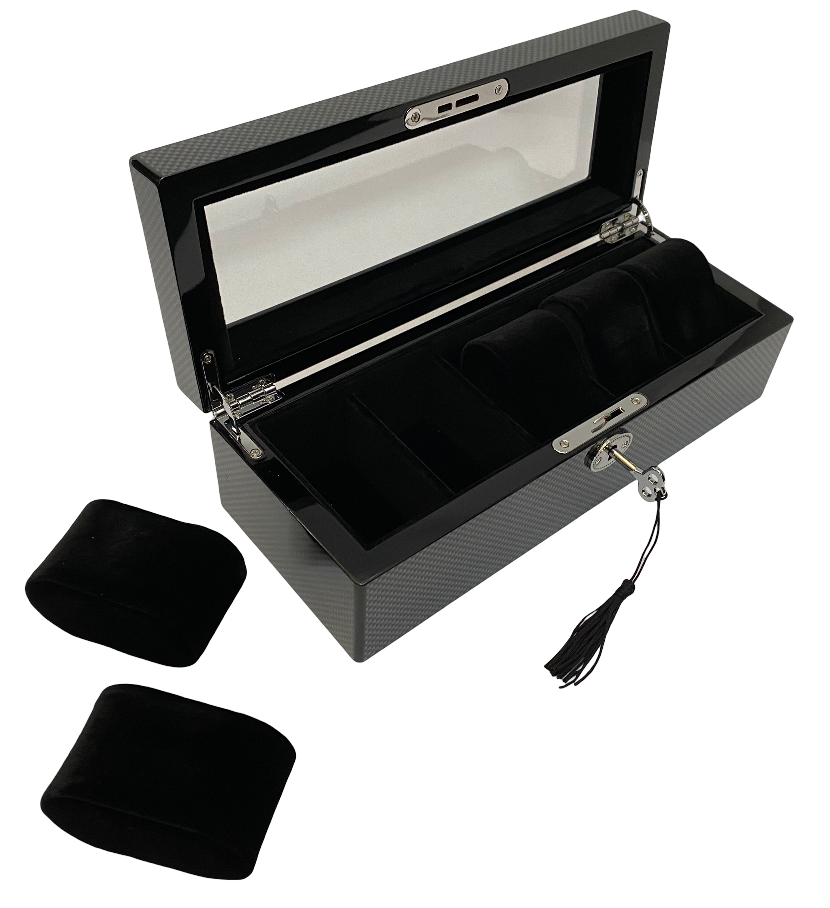 Carbon Fibre High Gloss 5-Watch Box L28cm