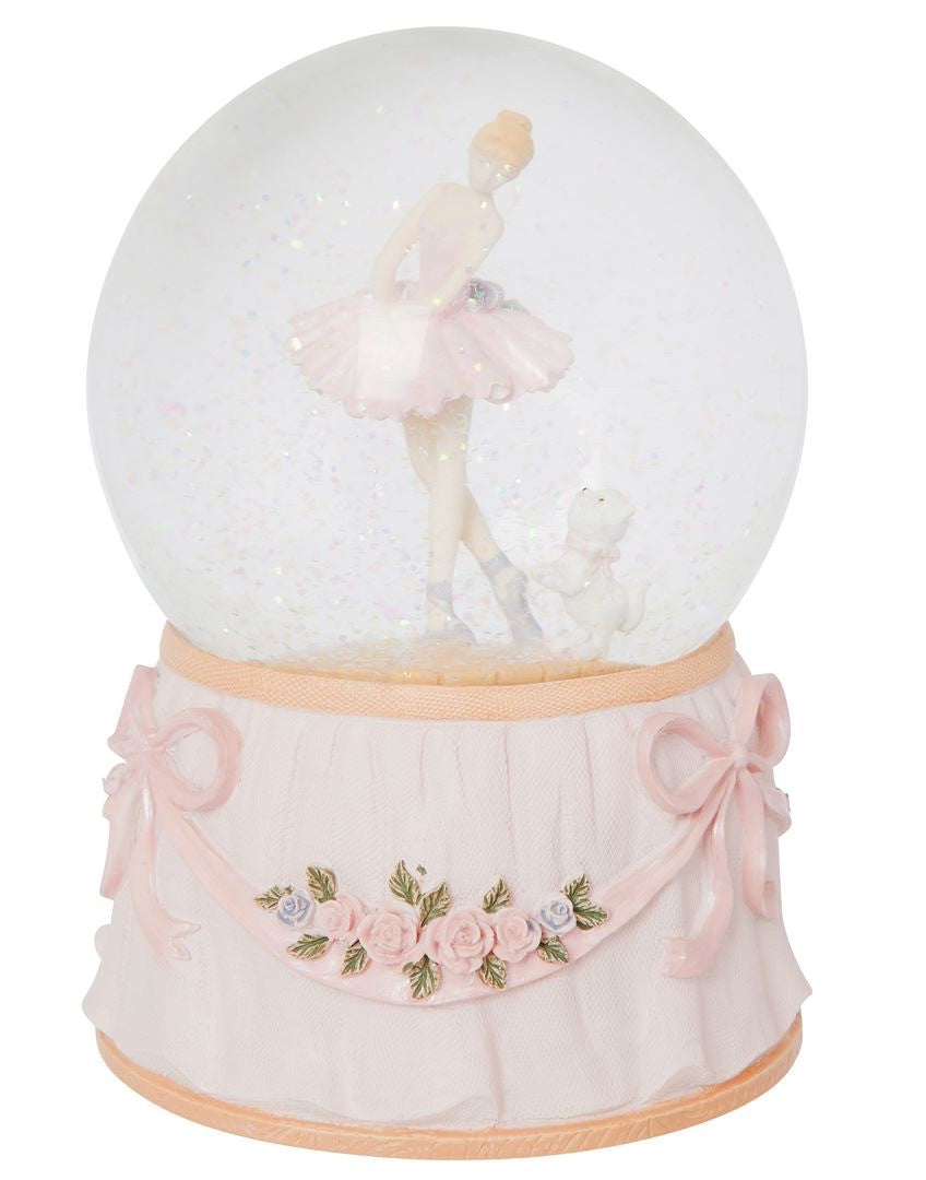 Ballerina Carousel Snow Globe Music Box H15cm