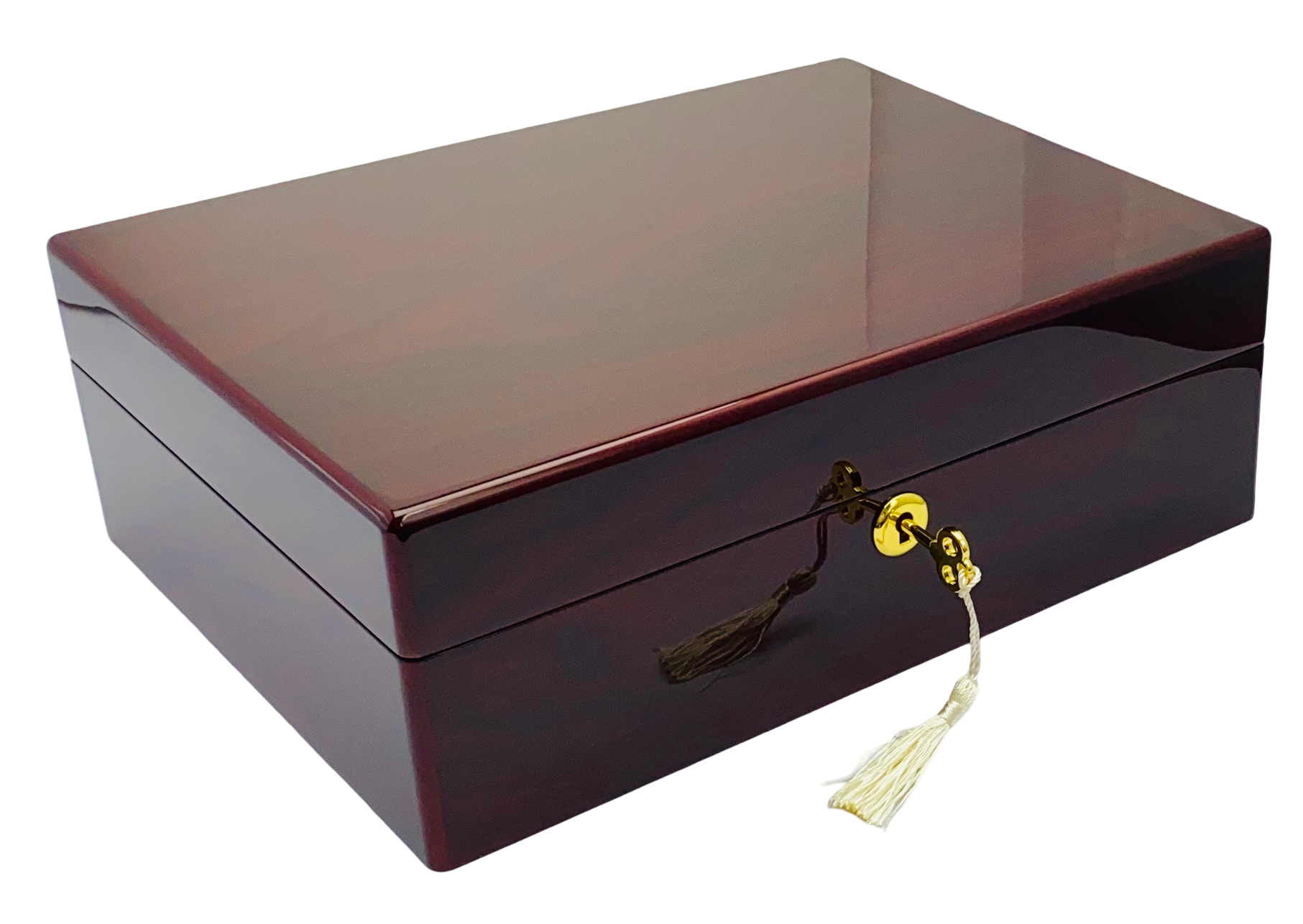 Rosewood Piano Finish Jewellery Box with Lift-Out Tray - 31cm
