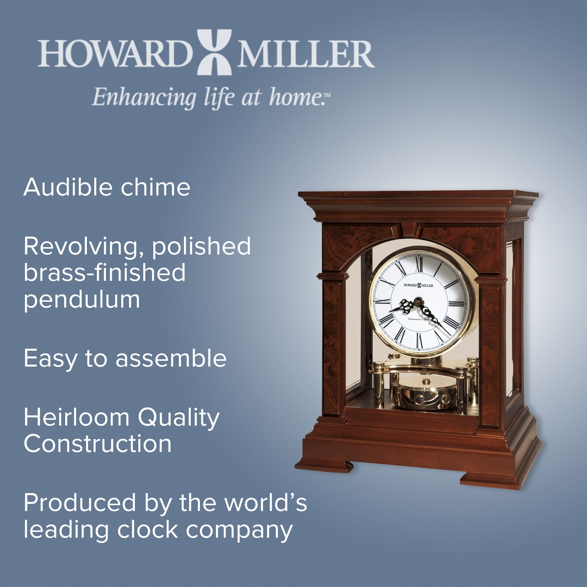 Statesboro Westminster Chime Quartz Mantel Clock