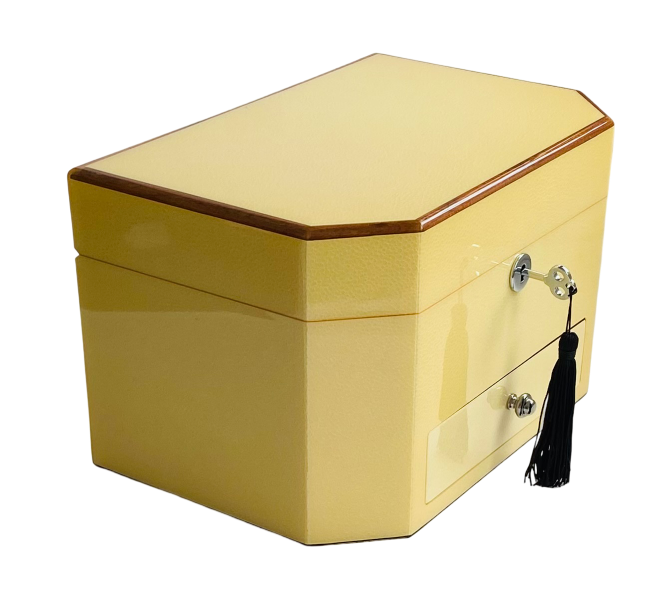 Stingray Timber Piano Finish Jewellery Box with Drawer L27cm