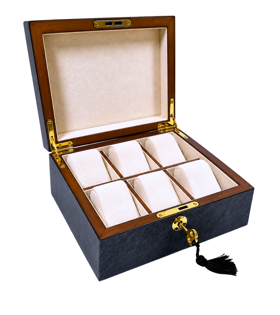 Harrowdene® Midnight Sapphire™ 6-Watch Box — Premium Edition