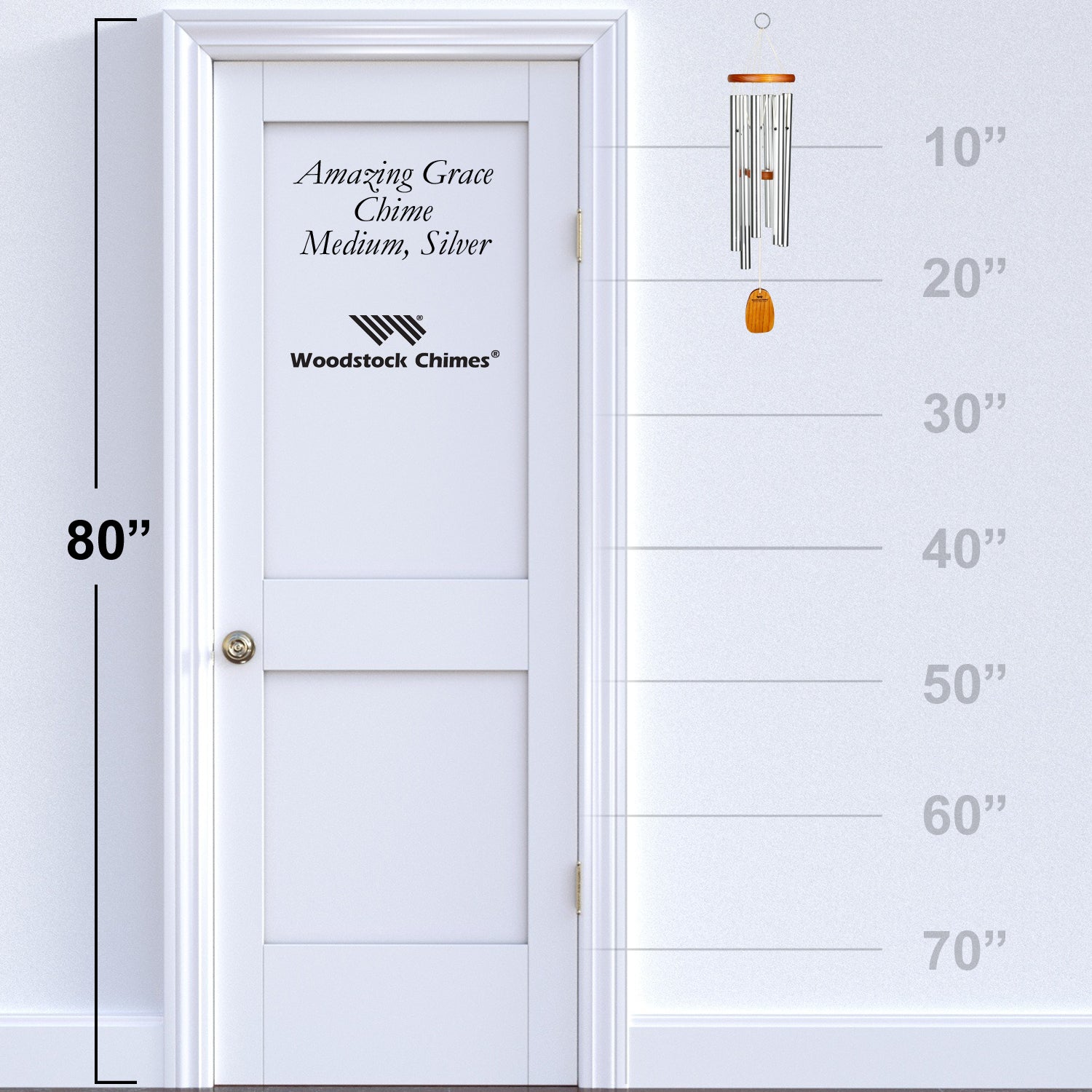 Woodstock Amazing Grace Chime size guide
