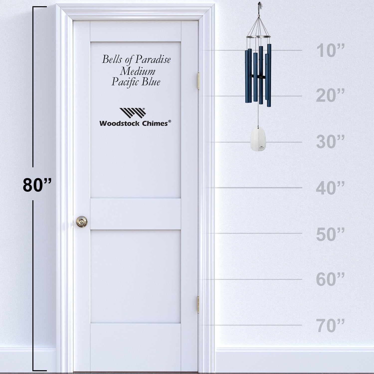 Woodstock Chimes Bells of Paradise - Blue Medium size guide