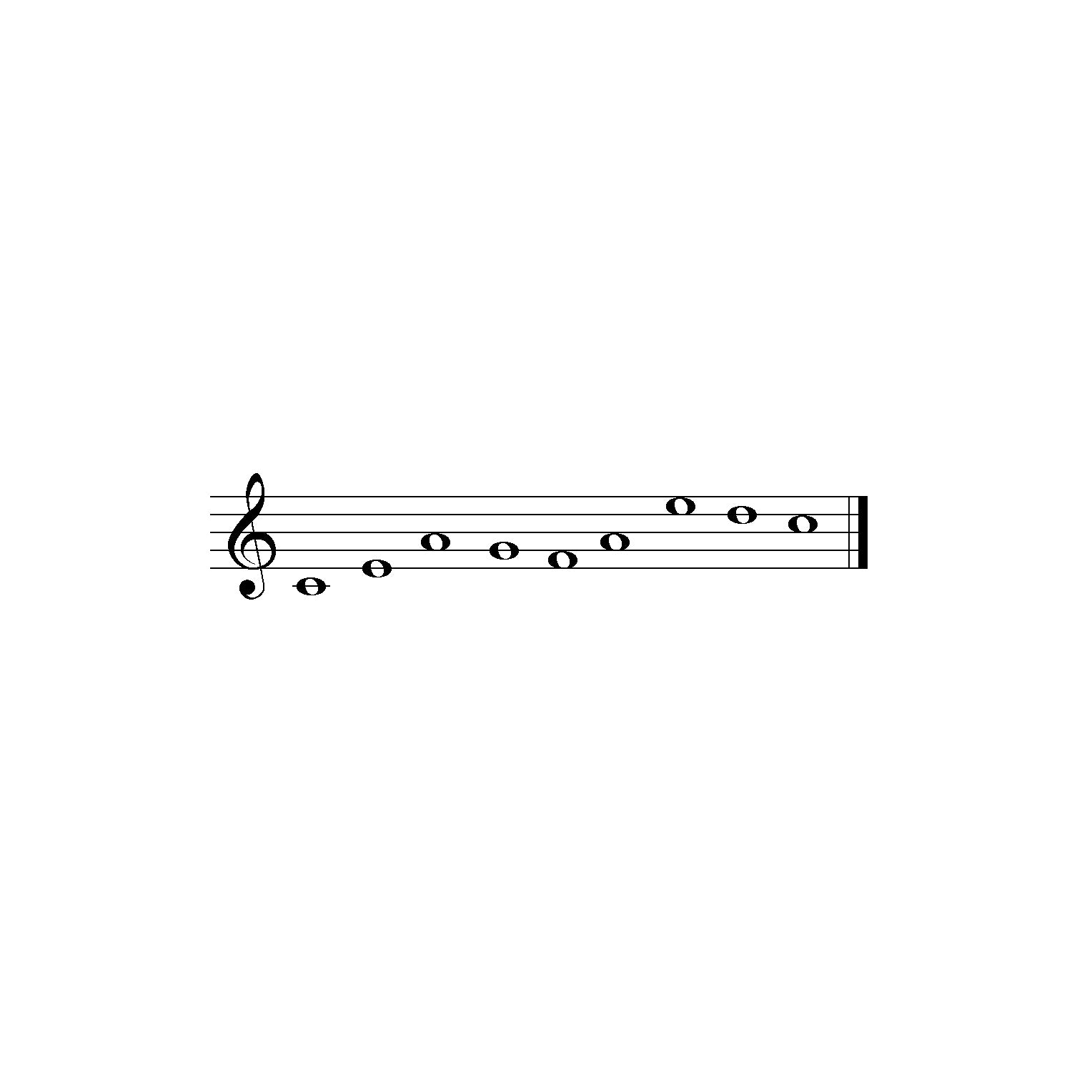 Woodstock Chimes of Tuscany music scale
