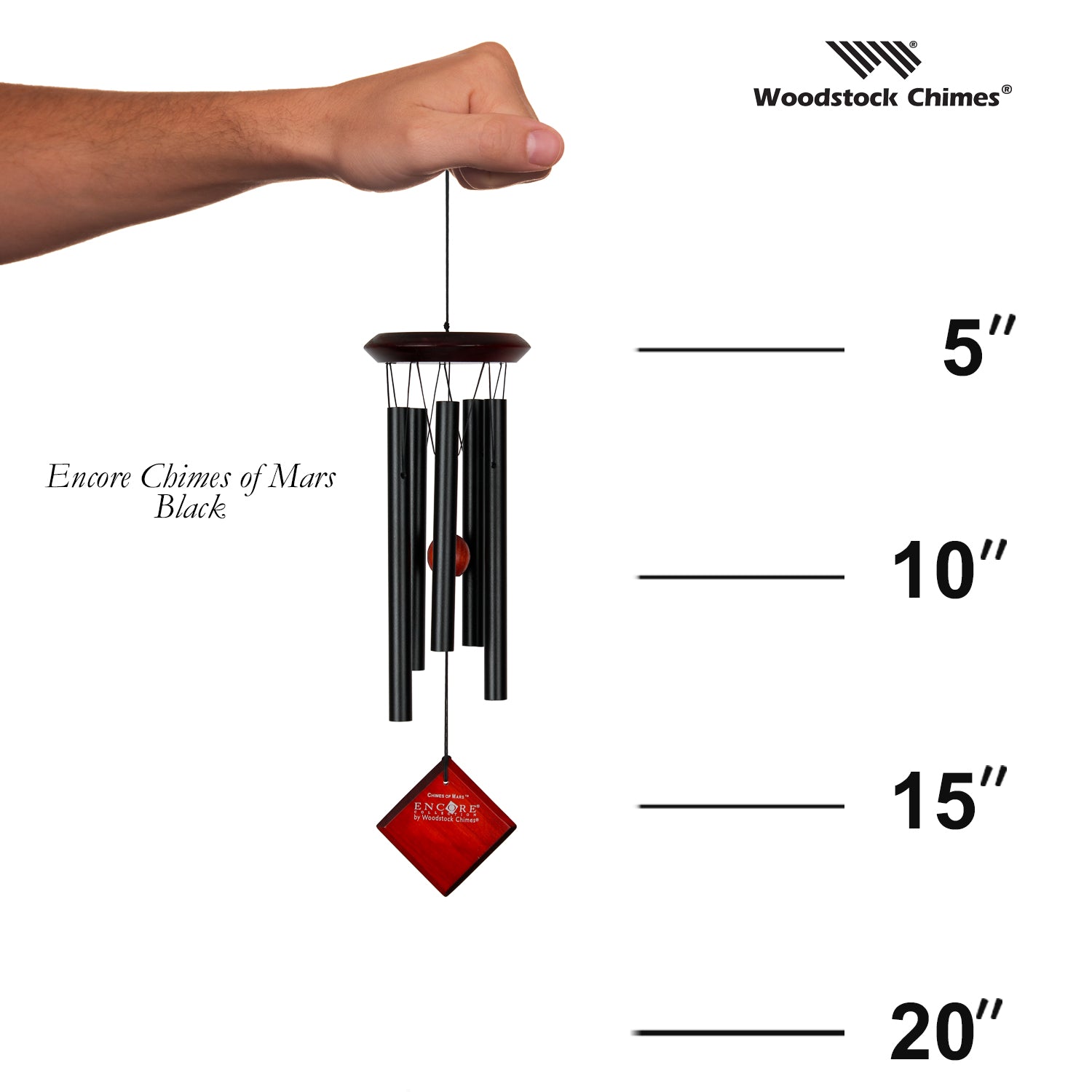 Woodstock Chimes of Mars - Black size guide