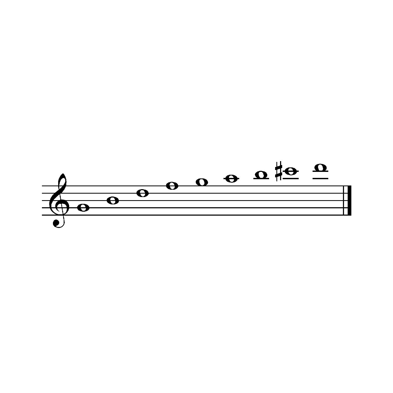 Woodstock Healing Chime music scale