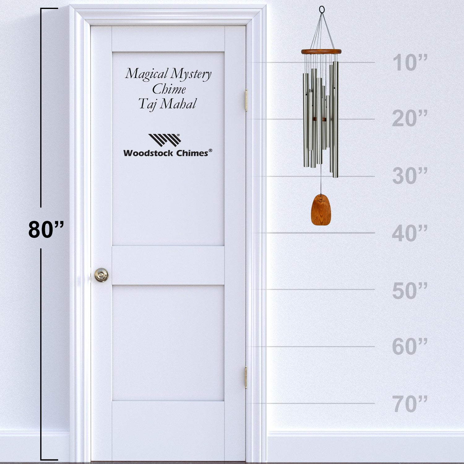 Woodstock Magical Mystery Chime Taj Mahal size guide