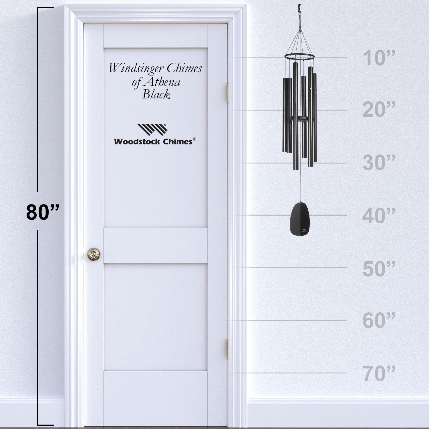 Woodstock Windsinger Athena Chime size guide