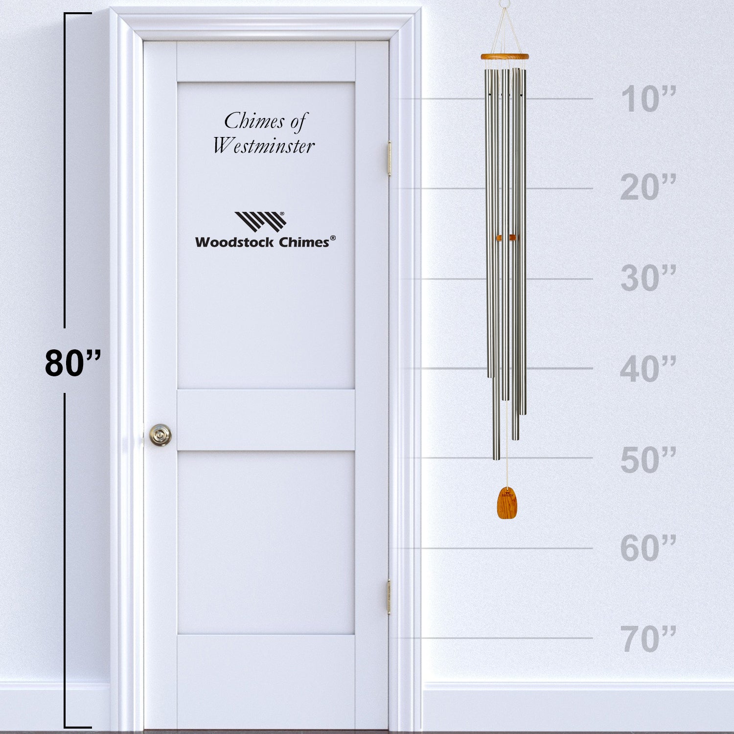 Woodstock Chimes of Westminster size guide