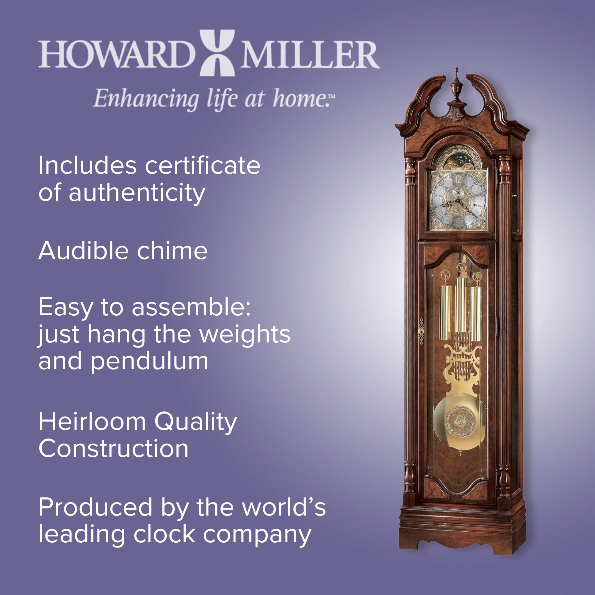 Langston Westminster Chime Grandfather Clock H 217cm