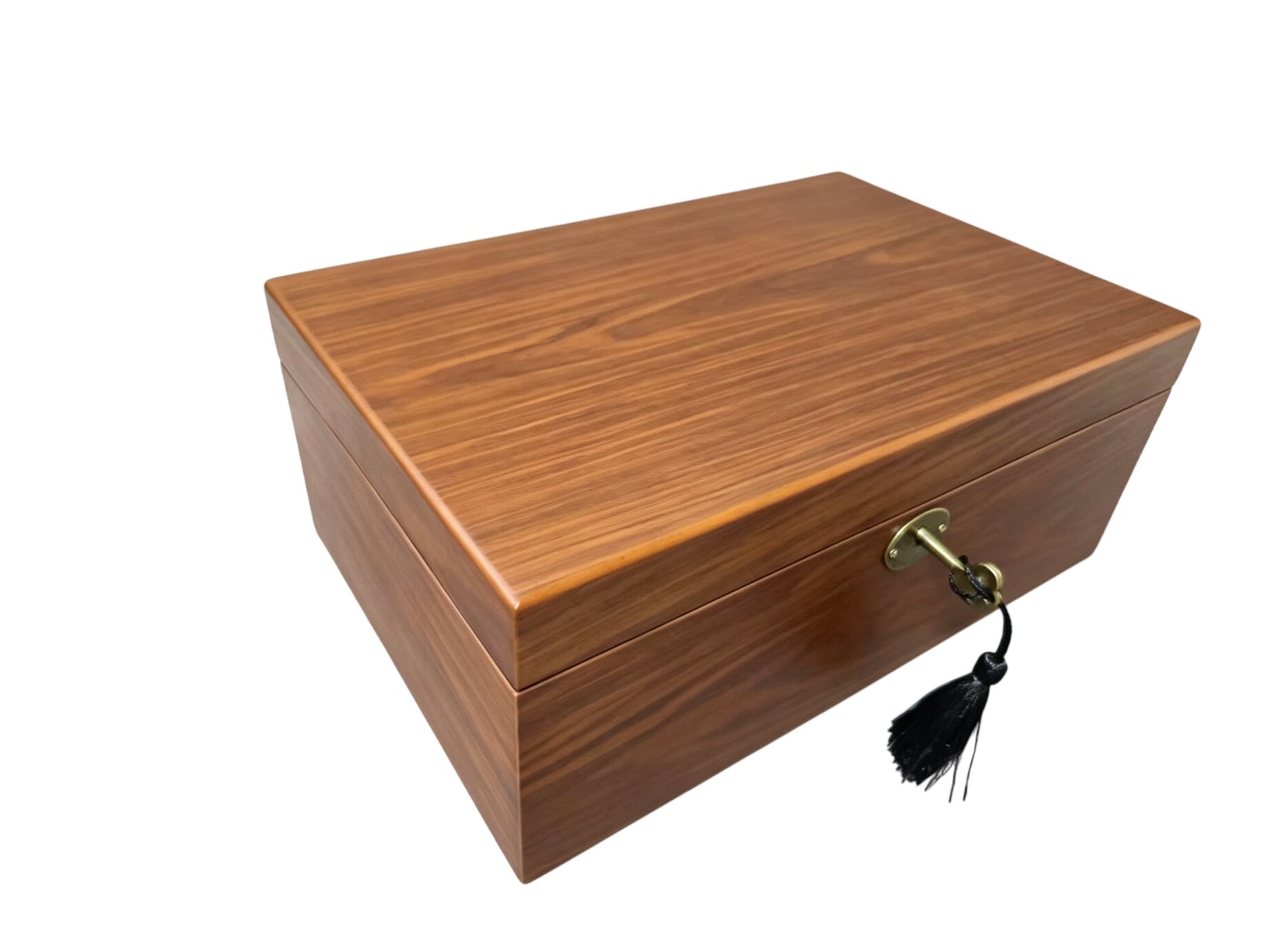 Harrowdene® European Walnut Silk Finish Jewellery Box with Liftout Tray 30cm — Premium Edition