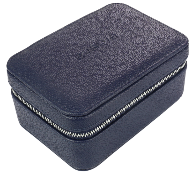 Evolve Navy Travel Jewellery Box L15cm