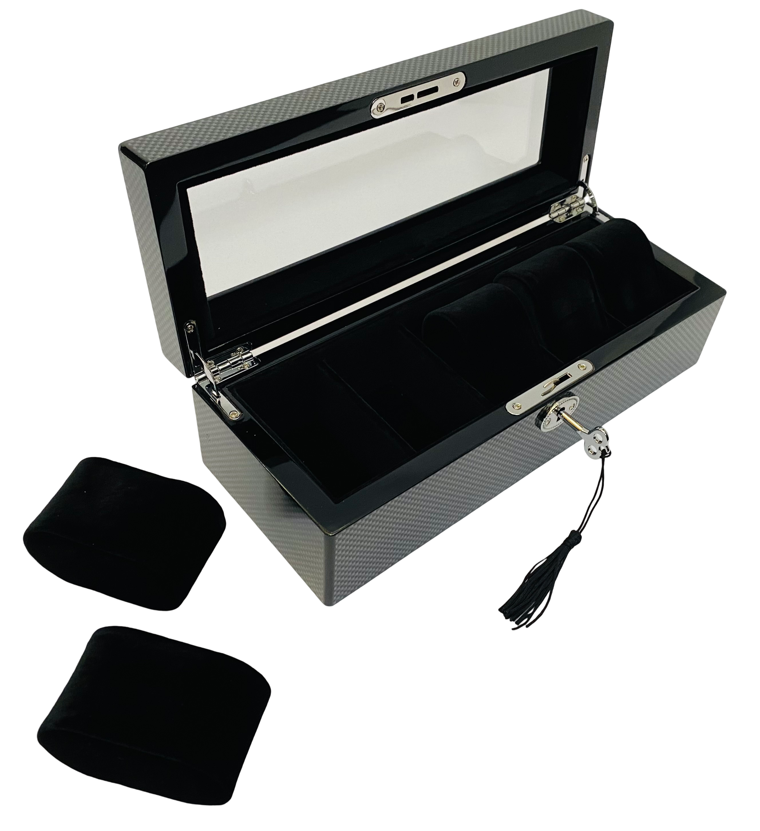 Carbon Fibre High Gloss 5-Watch Box L28cm