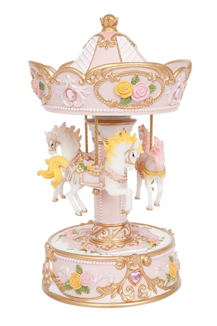 Pearl Carousel Music Box H19.5cm