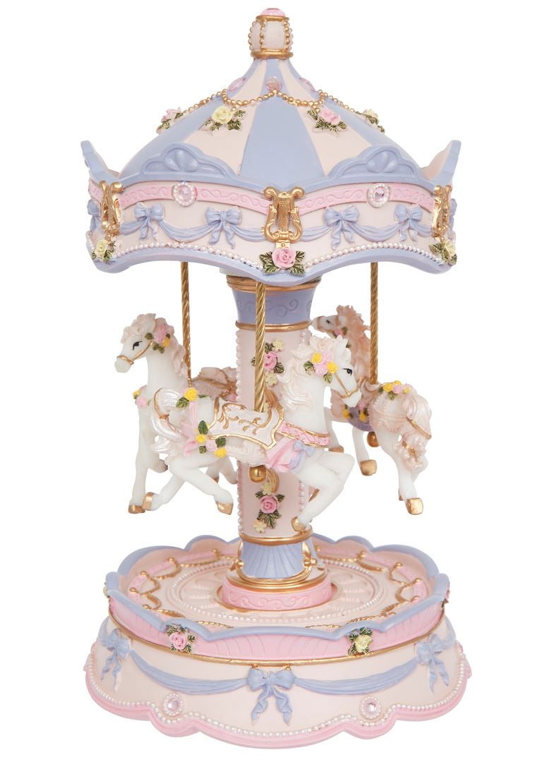 Pastel Carousel Music Box H19cm