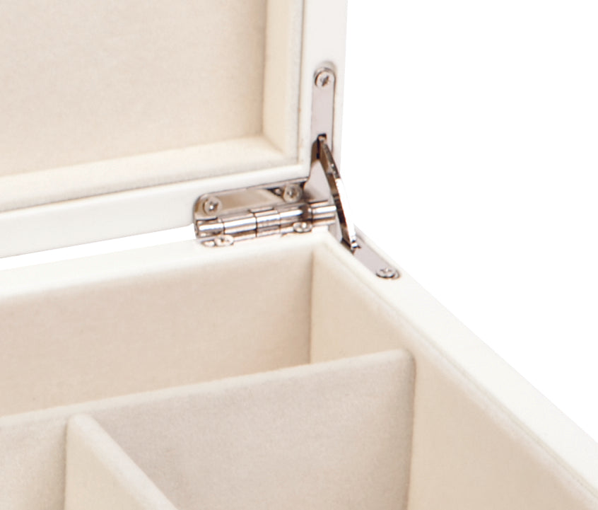 Harrowdene-Classic-Matt-Off-White-Wood-Jewellery-Box-Length-24cm-Close-Up-Open