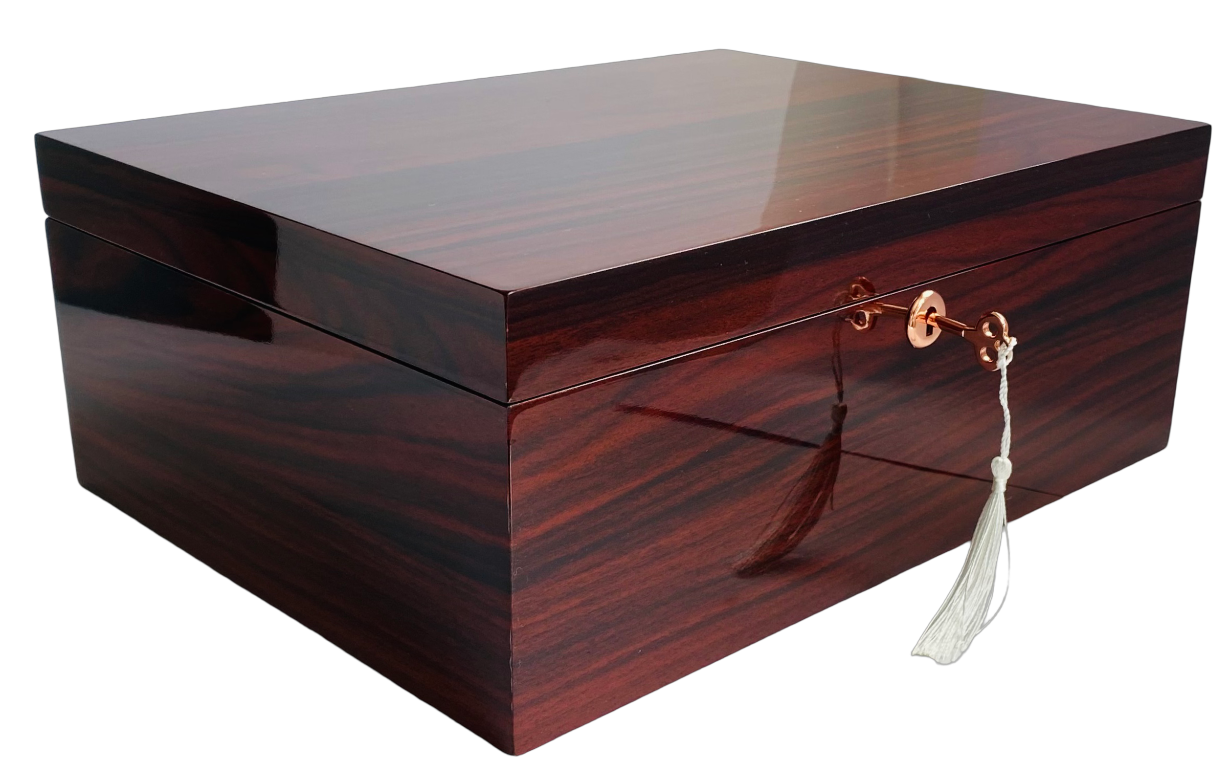 Jarrah High Gloss Wood Jewellery Box L35cm