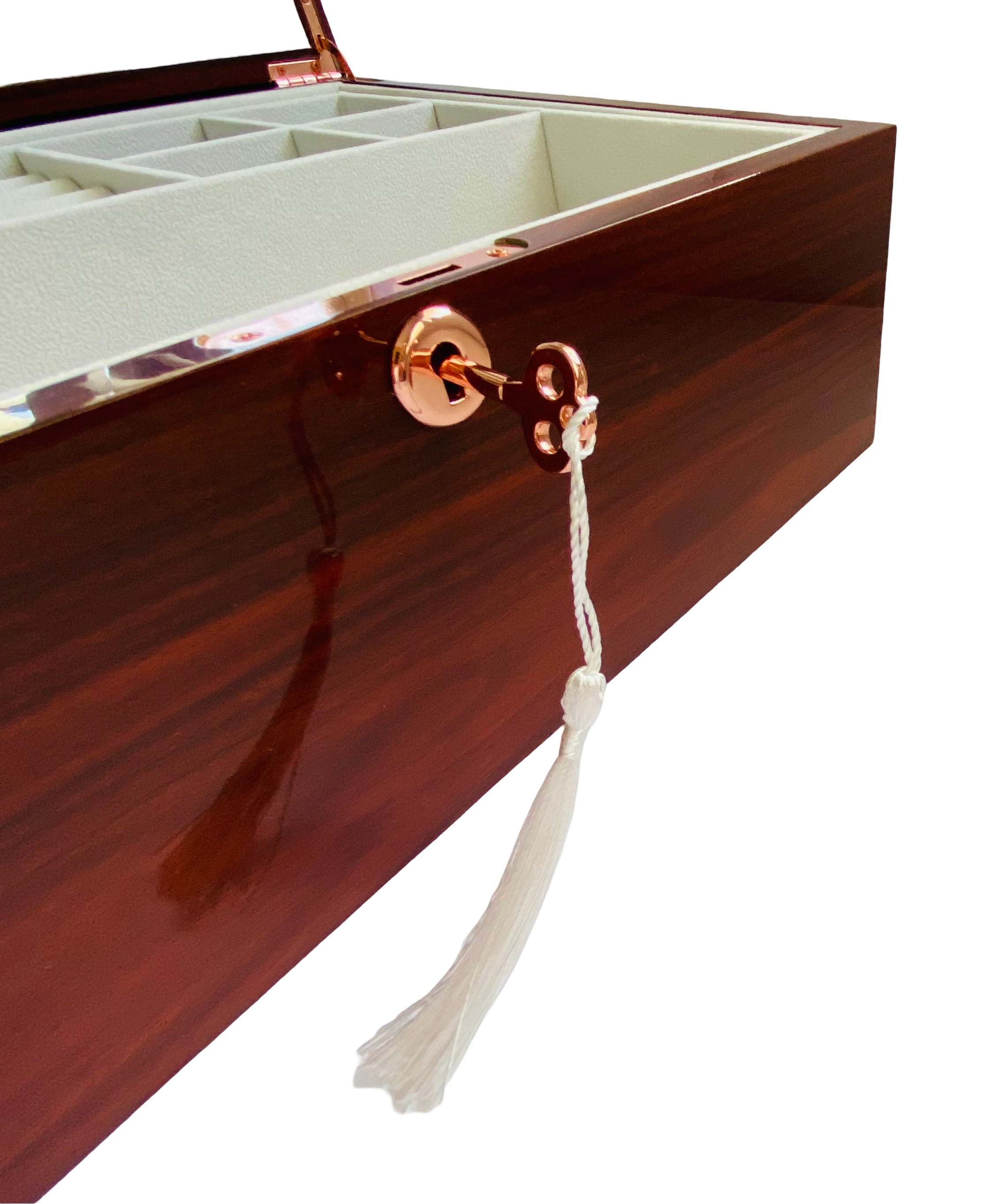 Jarrah High Gloss Wood Jewellery Box L35cm