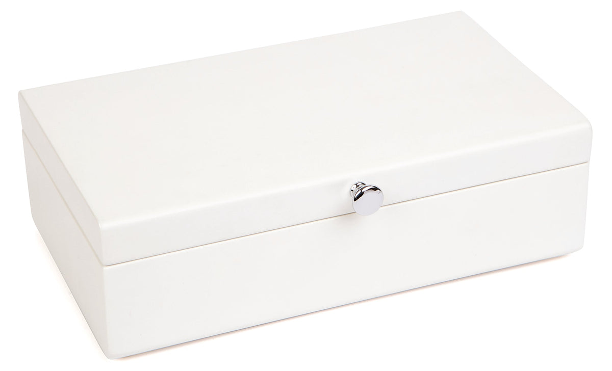 Classic Off-White Wood Matte Jewellery Box L24cm