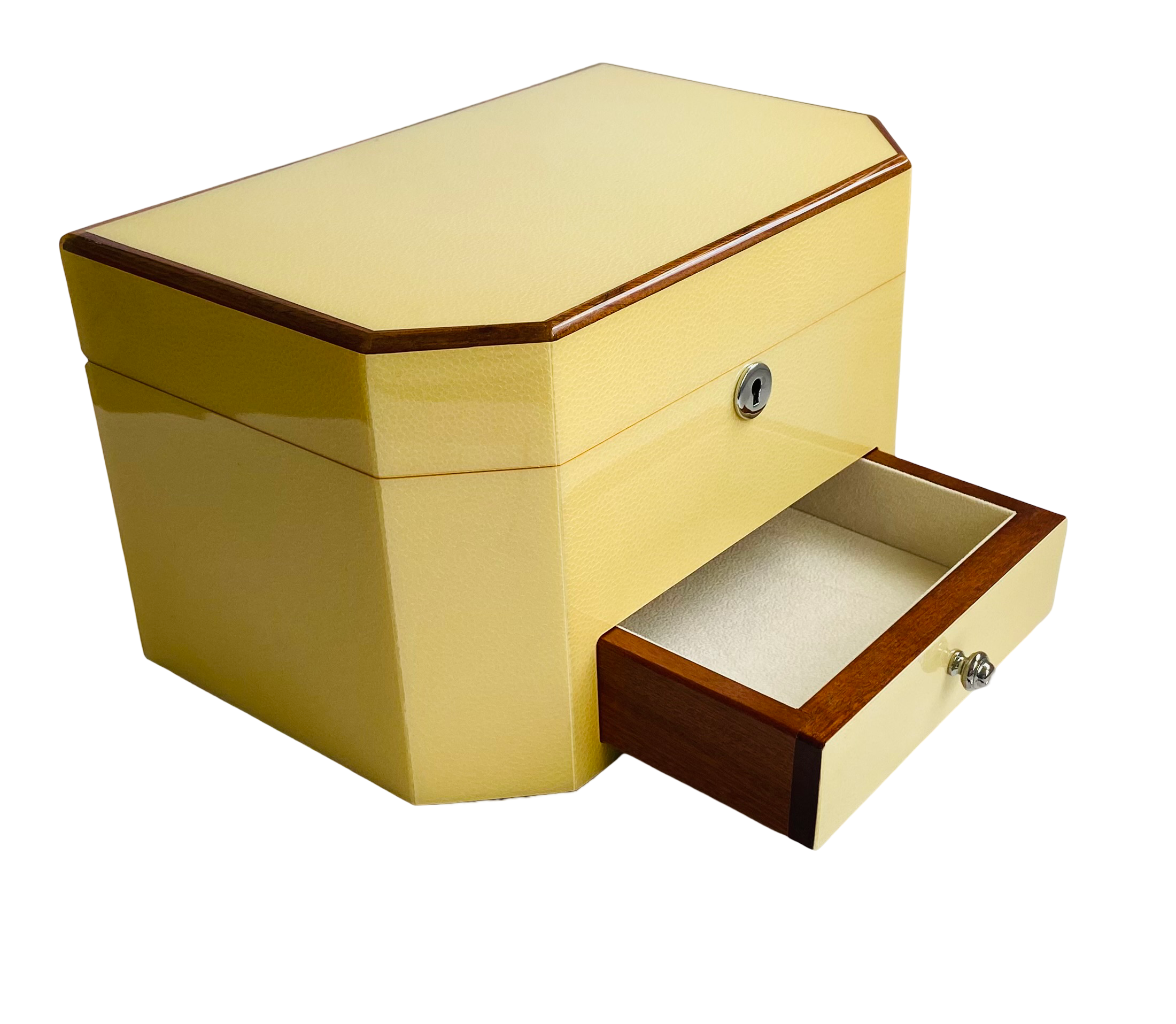 Stingray Timber Piano Finish Jewellery Box with Drawer L27cm