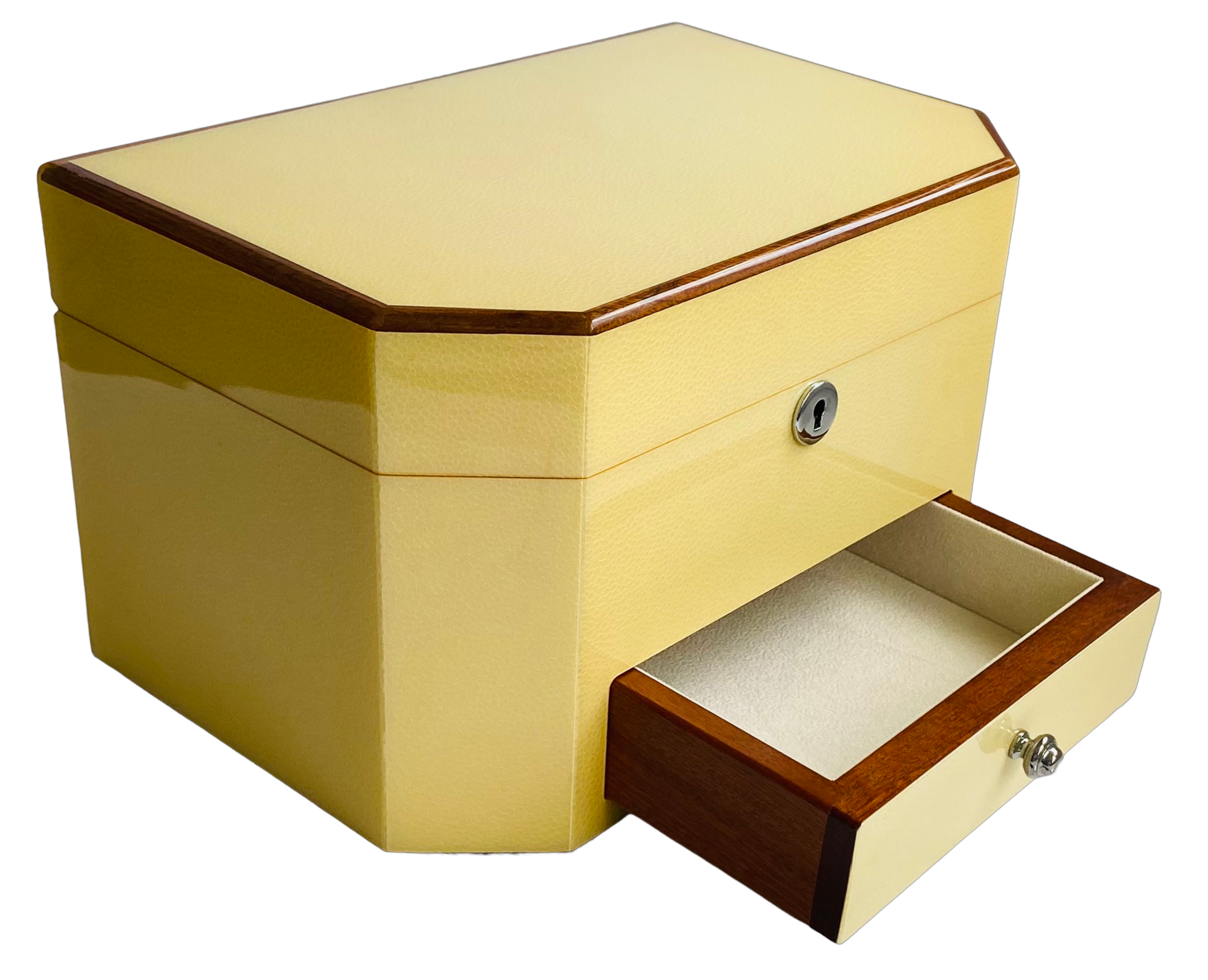 Stingray Timber Piano Finish Jewellery Box with Drawer L27cm