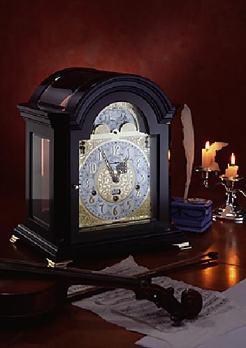 Kieninger Mozart Black Triple Chime Mantel Clock  World 250 Piece Ltd Edition