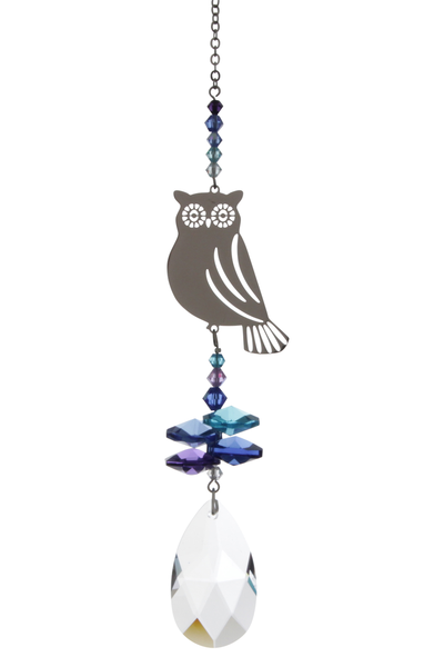 Wild Things Swarovski Crystal Fantasy Blue Owl