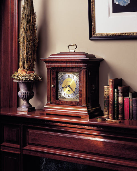 Howard Miller Thomas Tompion Cherry Triple Chime Mantel Clock  H46cm - Room View