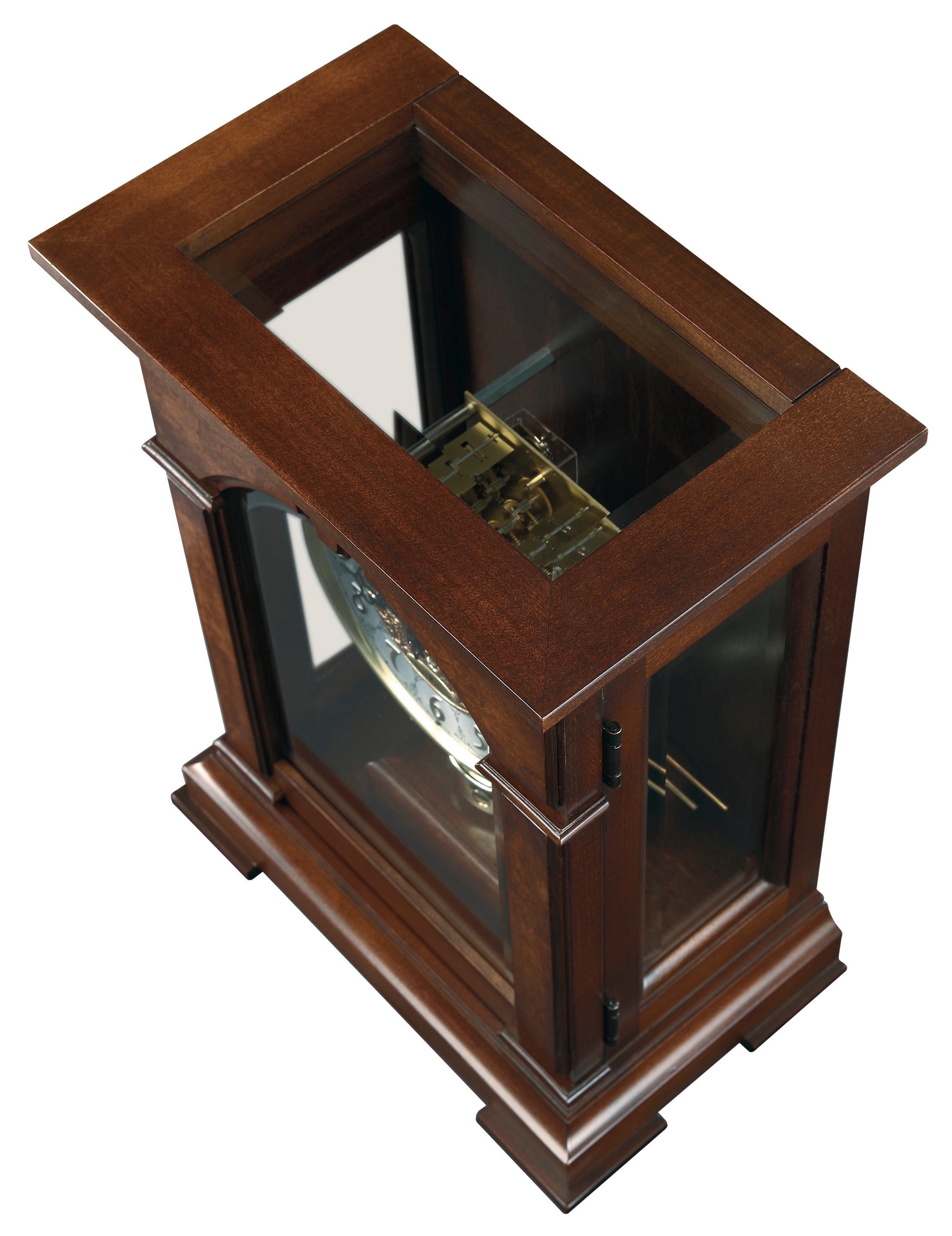 Howard Miller Emporia Emporia Cherry Westminster Chime Mantel Clock - Top View