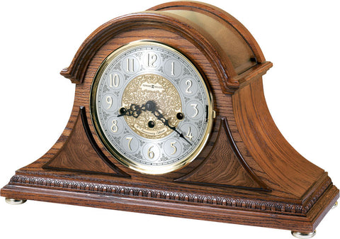 Howard Miller Barrett II Oak Westminster Chime Mechanical Tambour Mantel Clock  L44cm