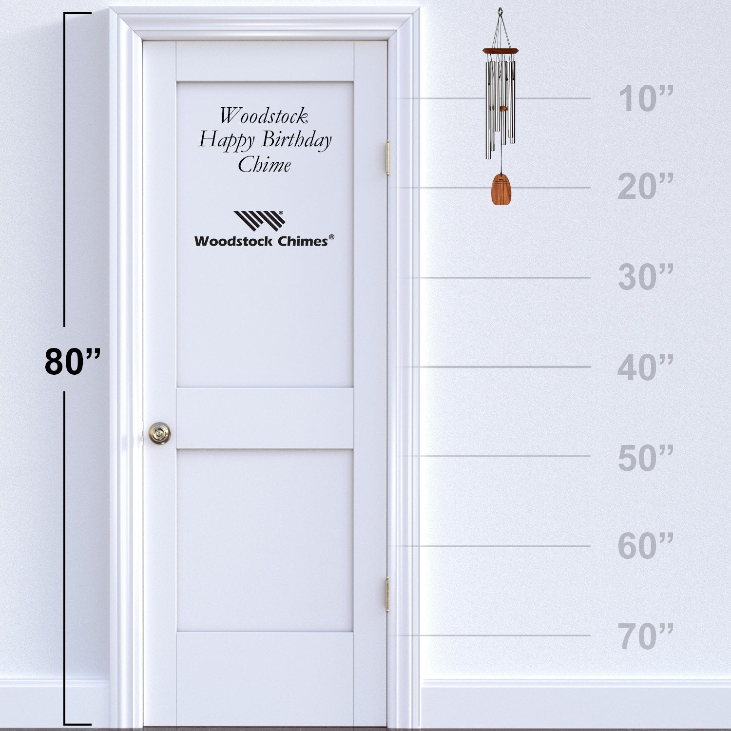 Woodstock Happy Birthday Chime size guide