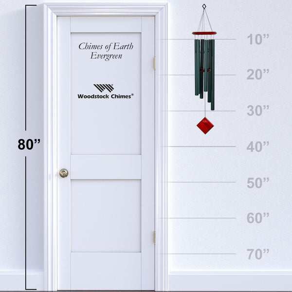 Woodstock Chimes of Earth - Evergreen size guide