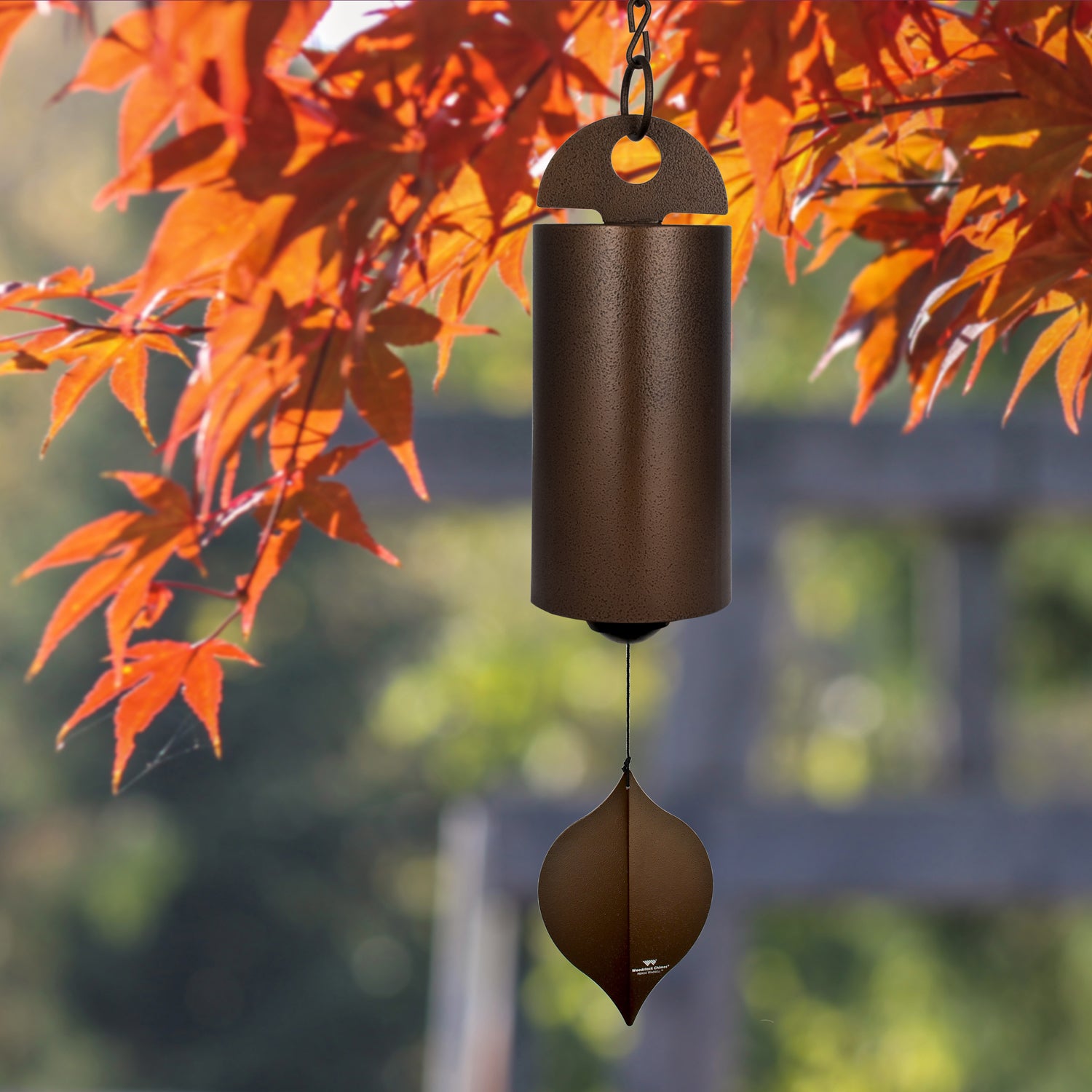 Woodstock Heroic Wind Bell Antique Copper Large lifestyle image