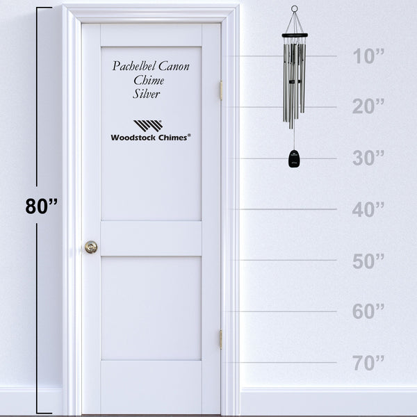 Woodstock Pachelbel Chime size guide