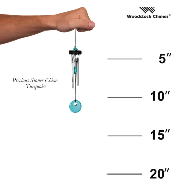 Woodstock Precious Stones Chime - Turquoise size guide