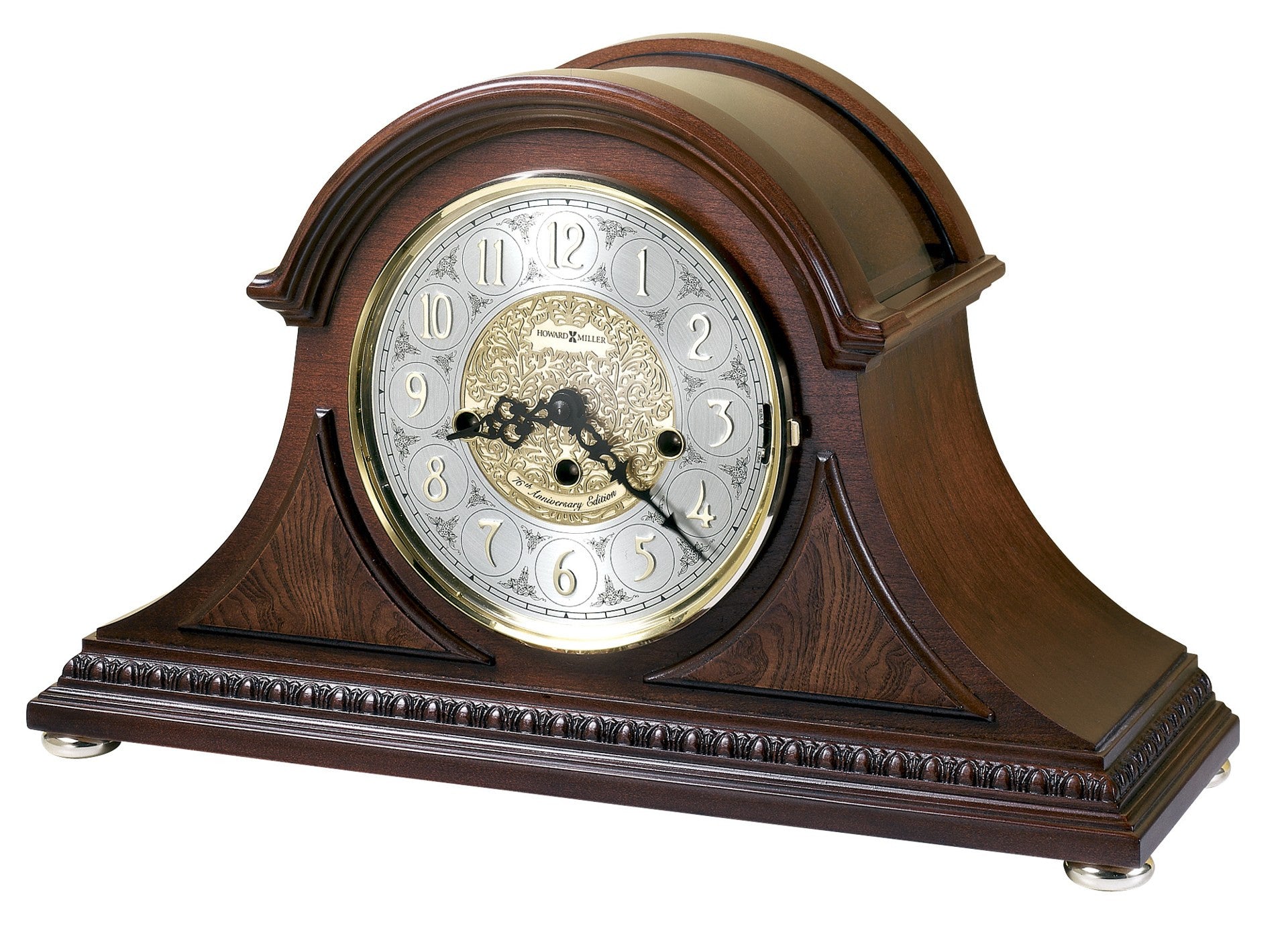 Howard Miller Barrett Cherry Westminster Chime Tambour Mantel Clock