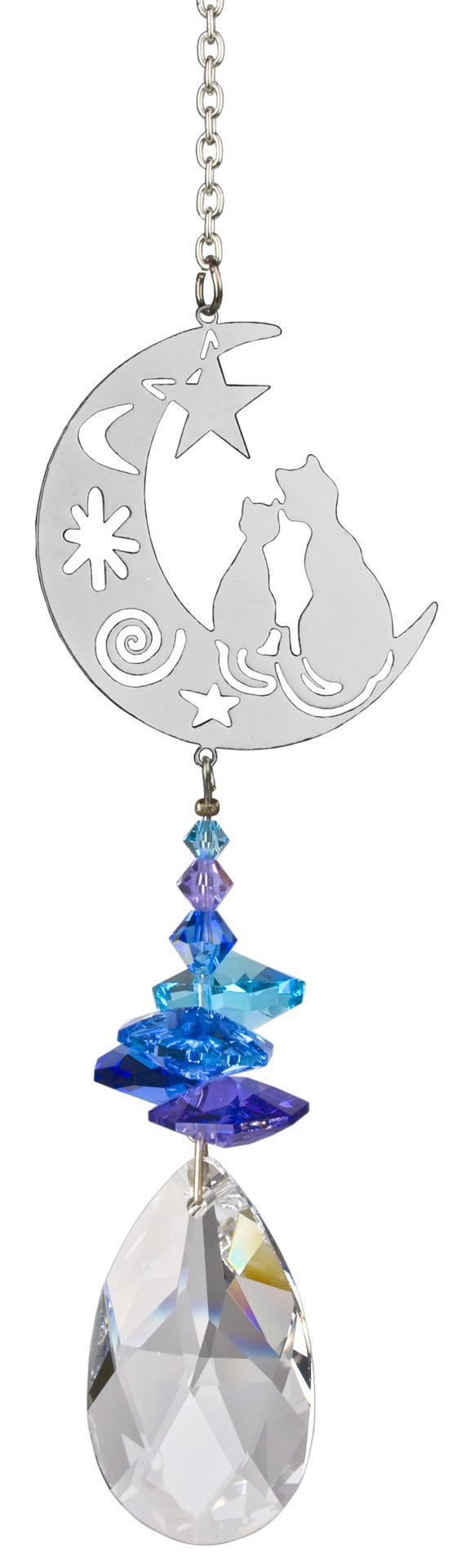 Wild Things Swarovski Crystal Fantasy Cats Blue